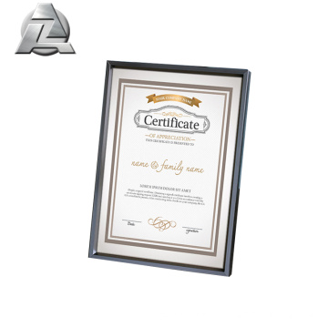 Nice decorative a4 certificate aluminium frame profile for gallery display